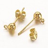 Brass Post Earring Findings X-EC593-G-NF-2