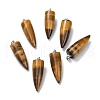 Natural Tiger Eye Pointed Pendants G-D040-01P-B05-1