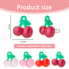 SUPERFINDINGS 56Pcs 4 Colors Transparent Resin Pendants RESI-FH0001-64-2