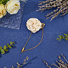 Flower Polyester Ribbon Brooches JEWB-WH20006-02B-4