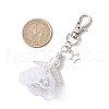 Handmade Glass Imitation Pearl Beaded and Polyester Wedding Dress Pendant Decorations Sets HJEW-MZ00256-3
