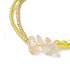 Faceted Bicone Glass with Round Glass Seed Beads Braided Bead Bracelets BJEW-MZ00164-04-4