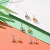 24 Pairs 4 Size 2 Colors 304 Stainless Steel Ball Post Stud Earring Findings STAS-ZZ0001-10-6