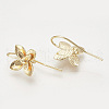 Brass Stud Earring Findings KK-T027-116G-2