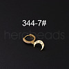 Brass Micro Pave Clear Cubic Zirconia Hoop Cartilage Earrings WG1A959-07-1