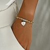 Stainless Steel Heart with Saint Benedict Charm Bracelets WP9367-2-2