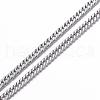 304 Stainless Steel Curb Chain Necklaces NJEW-P147-03P-2
