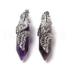 Natural Amethyst Pendants G-E059-02AS-01-2