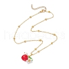 Resin Fruit Pendant Necklaces NJEW-JN05204-04-4