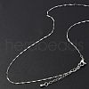 Brass Link Chain Necklaces for Women NJEW-D302-35P-3