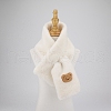 Polyester Faux Rabbit Fur Boys Girls Adjustable Neck Warmer Scarf COHT-PW0001-33H-1