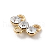 Brass Micro Pave Clear Cubic Zirconia Chandelier Components Link KK-D283-11G-2
