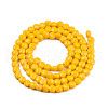 Opaque Solid Color Glass Beads Strands GLAA-N052-06-A04-2