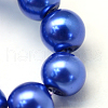 Baking Painted Pearlized Glass Pearl Round Bead Strands X-HY-Q003-14mm-28-3