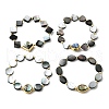 Abalone Shell Beads Stretch Bracelets BJEW-D315-03G-2