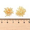 Brass Micro Pave Clear Cubic Zirconia Stud Earrings EJEW-S270-04G-3