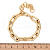 304 Stainless Steel Paperclip Chain Bracelets for Women BJEW-Z128-01G-01-5