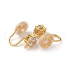 Brass Micro Pave Cubic Zirconia Ear Cuff Findings KK-F898-15C-G-2