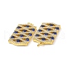 Rack Plating Eco-Friendly Brass Micro Pave Cubic Zirconia Pendants KK-F844-03G-2