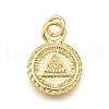 Rack Plating Brass Micro Pave Cubic Zirconia Pendants KK-K401-86G-1