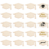 Unfinished Wood Graduation Cap Cutouts DIY-WH0386-40B-1