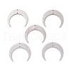 201 Stainless Steel 2-Loop Link Charms STAS-N090-LA039-P-3