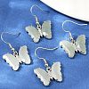 Natural Green Aventurine Brass Dangle Earrings EJEW-M081-01P-04-1
