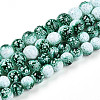 Transparent Baking Painted Glass Beads Strands DGLA-N009-10mm-06-2