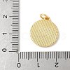 Brass Pave Natural White Shell Pendants KK-S522-11G-3