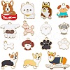 SUNNYCLUE 32Pcs 16 Style Alloy Enamel Pendants ENAM-SC0002-91-1