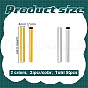 50Pcs 2 Colors Brass Tube Beads KK-LP0001-28-2