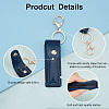 Portable Imitation Leather Chapstick Keychain Holder KEYC-WH0029-56A-4