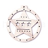 Undyed Wood Big Pendants WOOD-F007-07-1