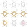 CHGCRAFT 8Pcs 2 Colors Brass Cabochon Connector Settings for Pearl KK-CA0002-75-1
