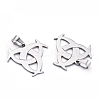 Tarnish Resistant Boy Jewelry Original Color 201 Stainless Steel Triangle Knot Pendants STAS-I032-228-2