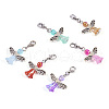 Angel Glass & Acrylic Pendant Decoration HJEW-TAC0051-2