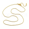 Brass Ball Chains Necklaces for Women NJEW-D302-21G-4