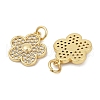Brass Micro Pave Cubic Zirconia Pendants KK-C093-24G-2