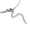 304 Stainless Steel Round Snake Chain Bowknot Pendant Necklaces for Women NJEW-Z050-01P-01-3