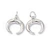 Brass Cubic Zirconia Charms ZIRC-C022-19P-1