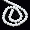 Opaque Solid Color Crystal Glass Round Beads Strands EGLA-F037-8mm-E01-3
