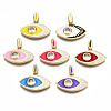 Brass Cubic Zirconia Pendants ZIRC-T014-035G-NF-1