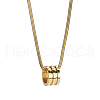Stylish Stainless Steel Grooved Column Pendant Necklace for Women's Daily Wear NI8440-2-1