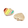Light Gold Plated Alloy Enamel Charms ENAM-M219-12KCG-02-2