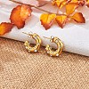 Cubic Zirconia C-shape Stud Earrings JE944A-5