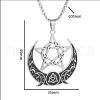 Moon Pentagram Stainless Steel Pendant Necklaces for Women Men FS-WG0AEB1-01-4