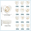 SOFPLATE 24Pcs 12 Styles Natural White Shell Beads BSHE-SP0001-01-2