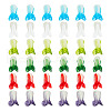 GOMAKERER 36Pcs 6 Colors Handmade Lampwork Beads LAMP-GO0001-10-1