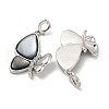 Brass Micro Pave Clear Cubic Zirconia Pendants KK-L211-019P-03-2