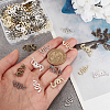 Olycraft 80Pcs 8 Style Alloy Cabochons MRMJ-OC0003-86-3